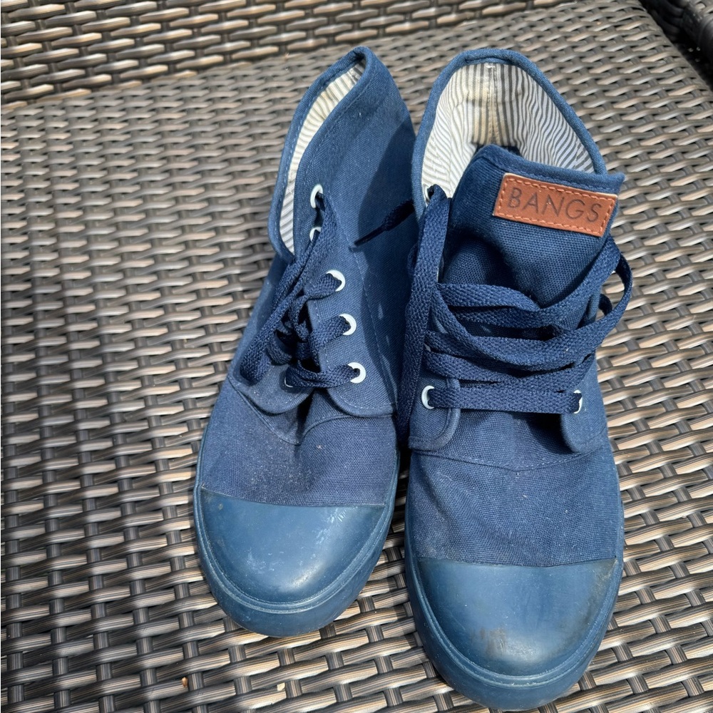 BANGS Blue High-Top Sneakers